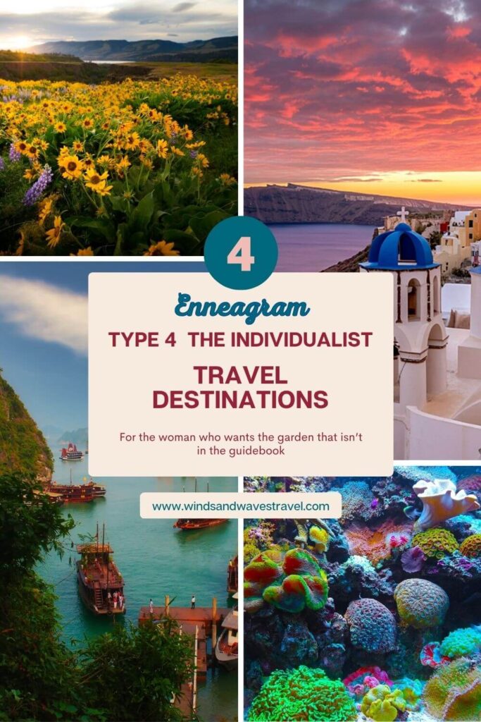 Enneagram Type 4 Individualist travel destinations: Oregon, Greece, Vietnam, and Great Barrier Reef Australia